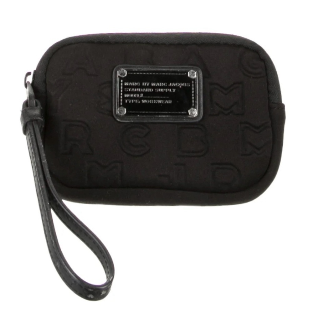 Marc By Marc Jacobs Black Embossed Wristlet